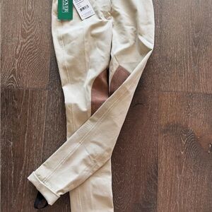 Dover saddlery competition jodphurs - size kids 10 - Tan - With tags !!